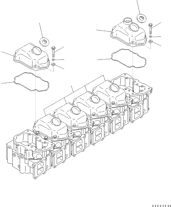 Excavators Komatsu / PC400-7(-50) S/N Y400001-UP(ZEPB000901) / HEAD COVER(#321812-)(|AAA0013 : |AAA0013)
