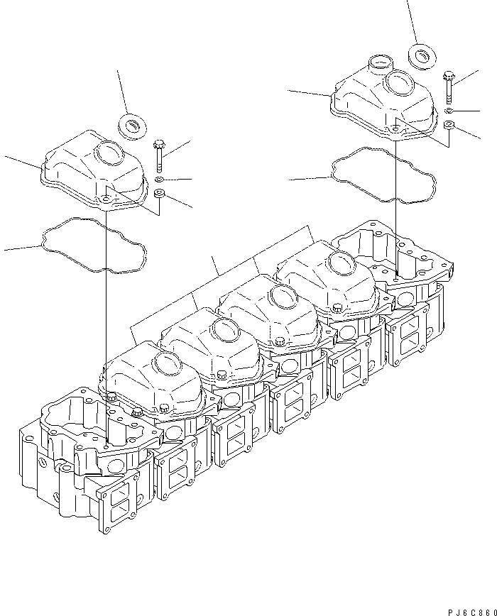 Excavators Komatsu / PC400-7(-50) S/N Y400001-UP(ZEPB000901) / HEAD COVER(#310001-322165)(|AAA0007 : |AAA0007)