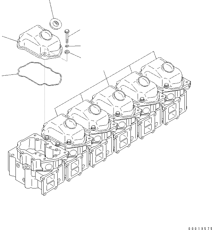 Excavators Komatsu / PC400-7(-50) S/N Y400001-UP(ZEPB000901) / HEAD COVER(#313158-320111)(|AAA0008 : |AAA0008)