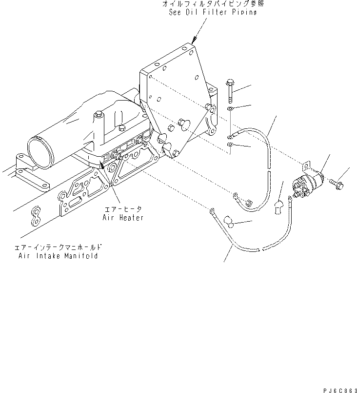 Excavators Komatsu / PC400-7(-50) S/N Y400001-UP(ZEPB000901) / HEATER SWITCH(#310001-)(|AAA0027 : |AAA0027)