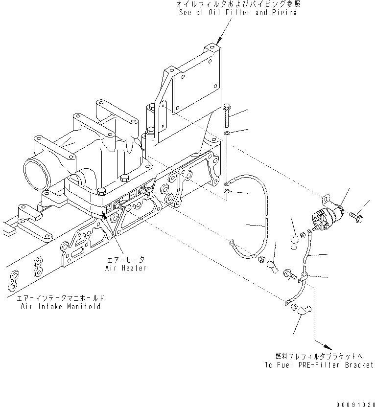 Excavators Komatsu / PC400-7(-50) S/N Y400001-UP(ZEPB000901) / HEATER SWITCH (EXTREME COLD TERRAIN SPEC.)(#320939-)(|AAA0032 : |AAA0032)