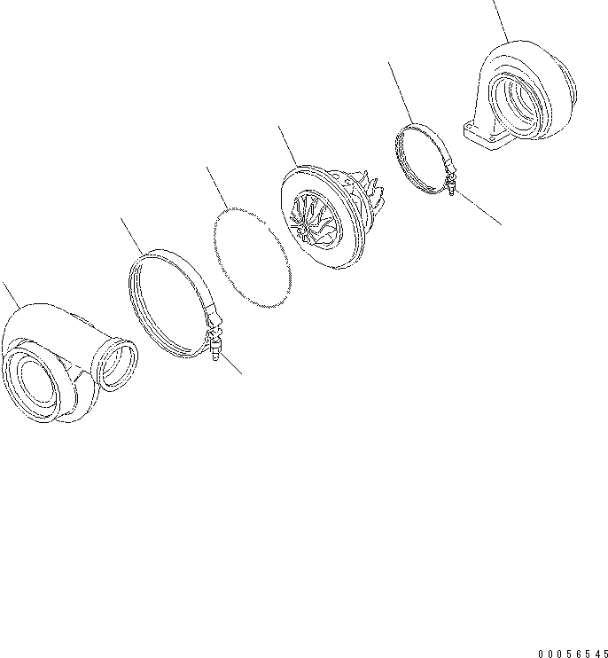 Excavators Komatsu / PC400-7(-50) S/N Y400001-UP(ZEPB000901) / TURBOCHARGER (INNER PARTS)(#310521-)(|AAA0053 : |AAA0053)