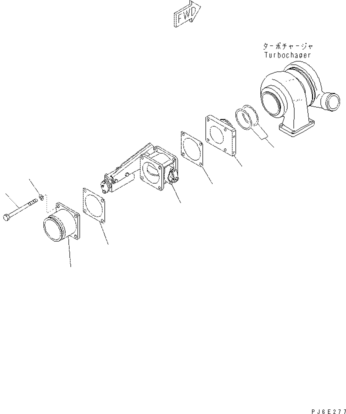 Excavators Komatsu / PC400-7(-50) S/N Y400001-UP(ZEPB000901) / EXHAUST BRAKE AND MOUNTING(#310352-)(|AAA0063 : |AAA0063)