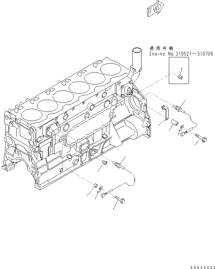 Excavators Komatsu / PC400-7(-50) S/N Y400001-UP(ZEPB000901) / WATER TEMPERATURE SENSOR(#310521-)(|AAA0075 : |AAA0075)