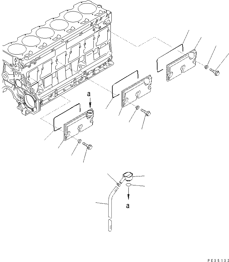 Excavators Komatsu / PC400-7(-50) S/N Y400001-UP(ZEPB000901) / CAM FOLLOWER COVER (WITH BREATHER)(#311768-322394)(|AAA0097 : |AAA0097)
