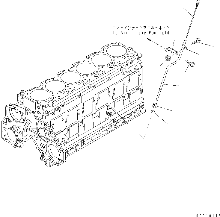 Excavators Komatsu / PC400-7(-50) S/N Y400001-UP(ZEPB000901) / OIL LEVEL GAUGE (CENTER SUMP SPEC.) (STD) (-50 deg celcius SPEC.)(#315397-)(|AAA0123 : |AAA0123)