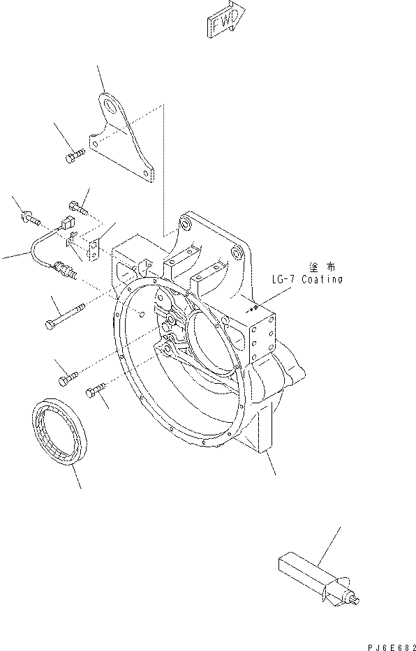 Excavators Komatsu / PC400-7(-50) S/N Y400001-UP(ZEPB000901) / FLYWHEEL HOUSING(#310521-)(|AAA0126 : |AAA0126)
