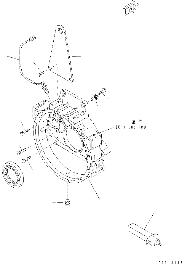 Excavators Komatsu / PC400-7(-50) S/N Y400001-UP(ZEPB000901) / FLYWHEEL HOUSING(#311768-)(|AAA0127 : |AAA0127)