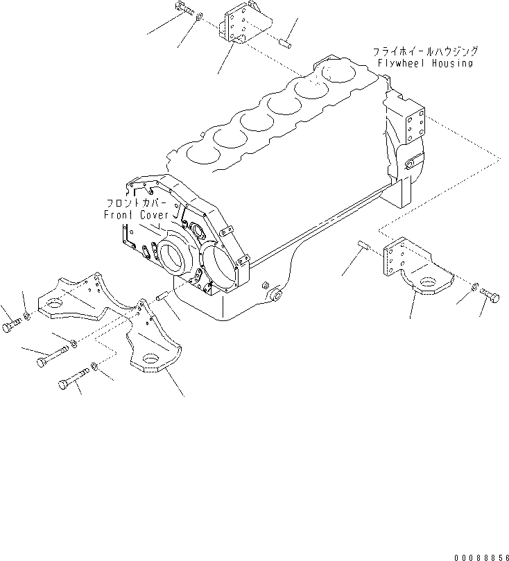 Excavators Komatsu / PC400-7(-50) S/N Y400001-UP(ZEPB000901) / ENGINE MOUNTING(#323910-)(|AAA0139 : |AAA0139)