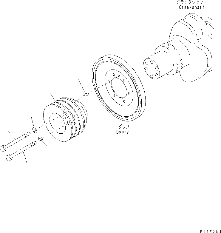 Excavators Komatsu / PC400-7(-50) S/N Y400001-UP(ZEPB000901) / CRANK PULLEY (HARDENING PULLEY)(#310352-)(|AAA0151 : |AAA0151)