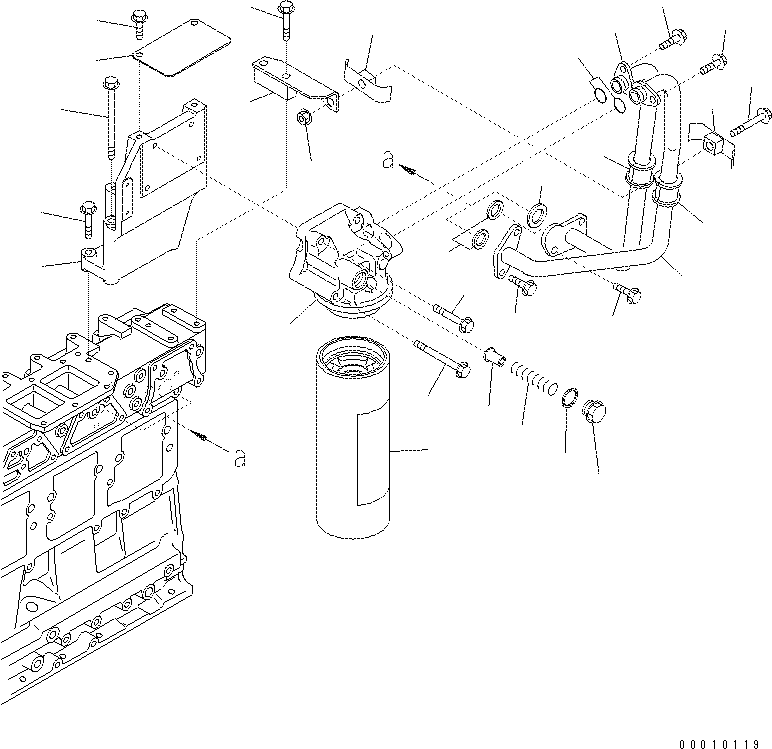 Excavators Komatsu / PC400-7(-50) S/N Y400001-UP(ZEPB000901) / OIL FILTER AND PIPING(#311768-)(|AAA0165 : |AAA0165)
