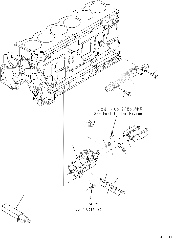 Excavators Komatsu / PC400-7(-50) S/N Y400001-UP(ZEPB000901) / FUEL SUPPLY PUMP AND COMMON RAIL (LOW VISCOSITY FUEL SPEC.)(#313408-)(|AAA0183 : |AAA0183)