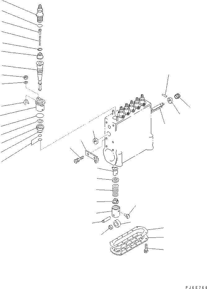 Excavators Komatsu / PC400-7(-50) S/N Y400001-UP(ZEPB000901) / FUEL INJECTION PUMP (PUMP) (2/2) (INNER PARTS)(#311251-)(|AAA0206 : |AAA0206)