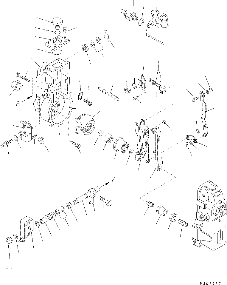 Excavators Komatsu / PC400-7(-50) S/N Y400001-UP(ZEPB000901) / FUEL INJECTION PUMP (GOVERNOR) (1/2) (INNER PARTS)(#310521-)(|AAA0220 : |AAA0220)