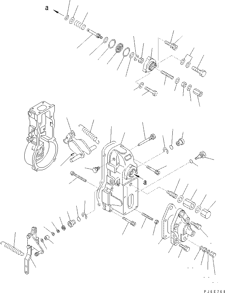Excavators Komatsu / PC400-7(-50) S/N Y400001-UP(ZEPB000901) / FUEL INJECTION PUMP (GOVERNOR) (2/2) (INNER PARTS)(#310521-)(|AAA0235 : |AAA0235)