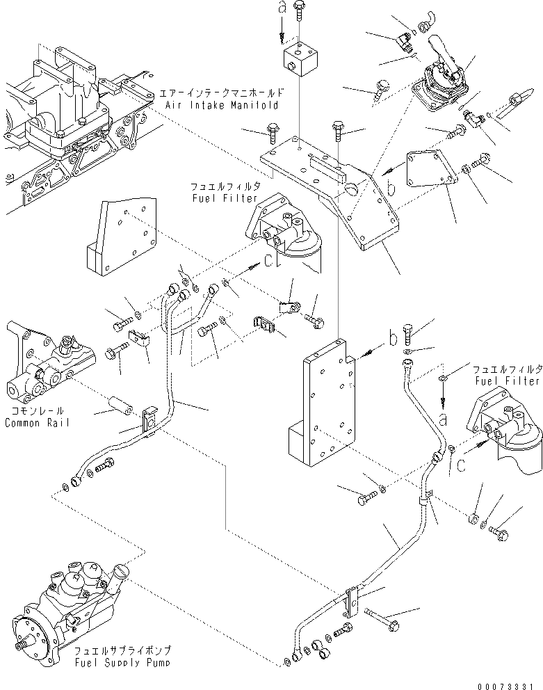 Excavators Komatsu / PC400-7(-50) S/N Y400001-UP(ZEPB000901) / FUEL FILTER AND PIPING (THREAD 1-3/8) (2/3)(#320748-)(|AAA0280 : |AAA0280)