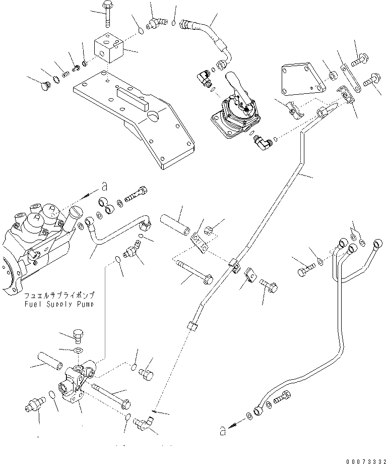 Excavators Komatsu / PC400-7(-50) S/N Y400001-UP(ZEPB000901) / FUEL FILTER AND PIPING (THREAD 1-5/8) (3/3)(#320748-)(|AAA0281 : |AAA0281)