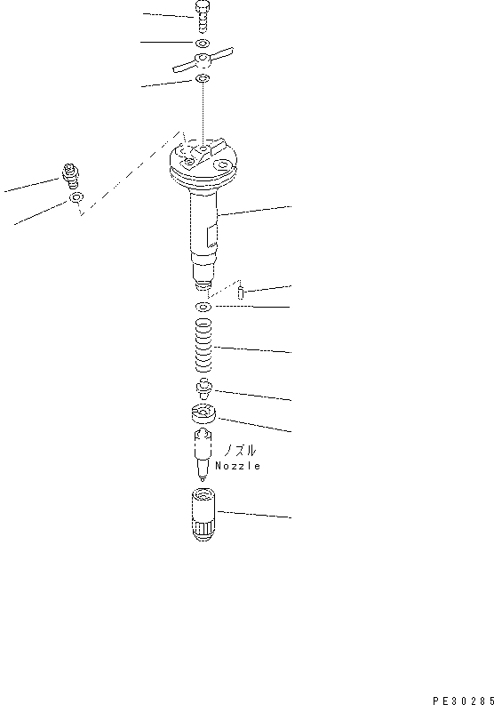 Excavators Komatsu / PC400-7(-50) S/N Y400001-UP(ZEPB000901) / NOZZLE HOLDER (INNER PARTS)(#310521-)(|AAA0293 : |AAA0293)