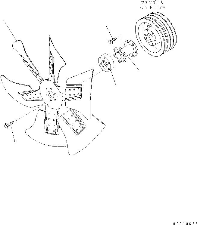 Excavators Komatsu / PC400-7(-50) S/N Y400001-UP(ZEPB000901) / COOLING FAN (SUCTION TYPE)(#313158-)(|AAA0323 : |AAA0323)