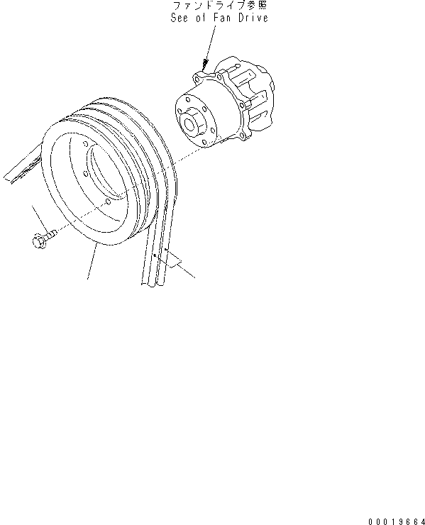 Excavators Komatsu / PC400-7(-50) S/N Y400001-UP(ZEPB000901) / FAN PULLEY (WITH AIR COMPRESSOR)(#313158-)(|AAA0329 : |AAA0329)