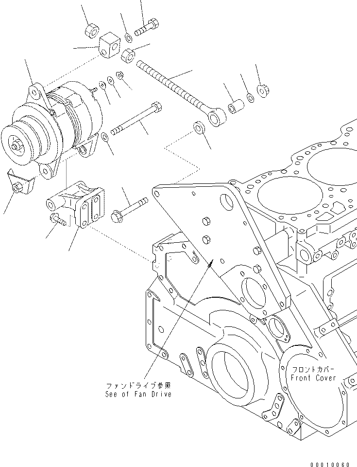 Excavators Komatsu / PC400-7(-50) S/N Y400001-UP(ZEPB000901) / ALTERNATOR AND MOUNTING (35A)(#311768-)(|AAA0356 : |AAA0356)