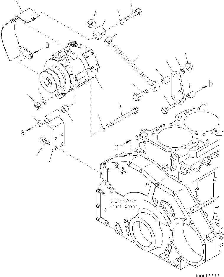 Excavators Komatsu / PC400-7(-50) S/N Y400001-UP(ZEPB000901) / ALTERNATOR AND MOUNTING (50A)(#313158-)(|AAA0361 : |AAA0361)