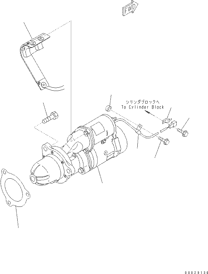 Excavators Komatsu / PC400-7(-50) S/N Y400001-UP(ZEPB000901) / STARTING MOTOR MOUNTING (11KW) (-50 deg celcius SPEC.)(#315397-)(|AAA0402 : |AAA0402)