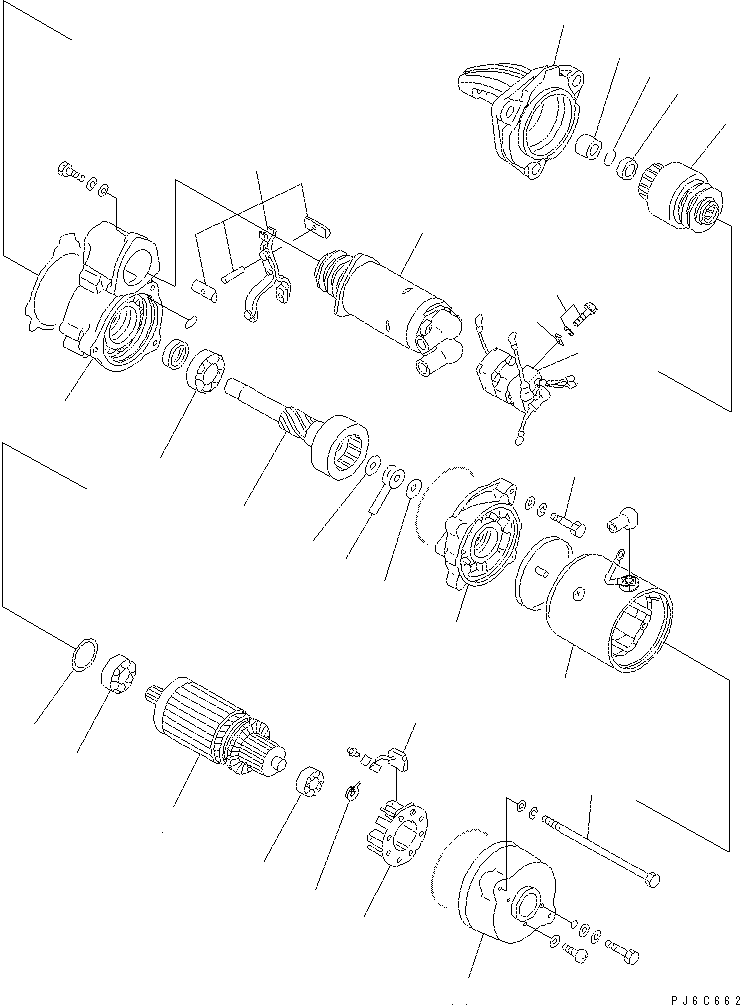 Excavators Komatsu / PC400-7(-50) S/N Y400001-UP(ZEPB000901) / STARTING MOTOR (7.5KW) (INNER PARTS)(#310352-310961)(|AAA0404 : |AAA0404)