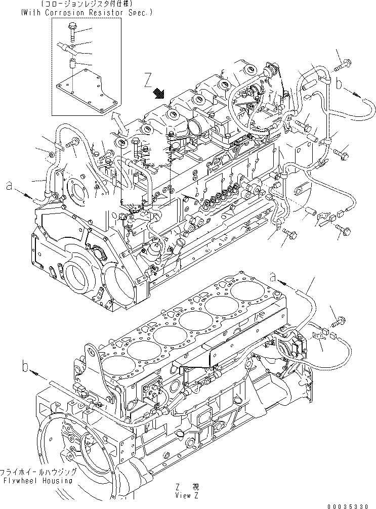 Excavators Komatsu / PC400-7(-50) S/N Y400001-UP(ZEPB000901) / WIRING (2/3) SENSOR AND SWITCH (WITH CORROSION RESISTOR)(#314977-)(|AAA0433 : |AAA0433)