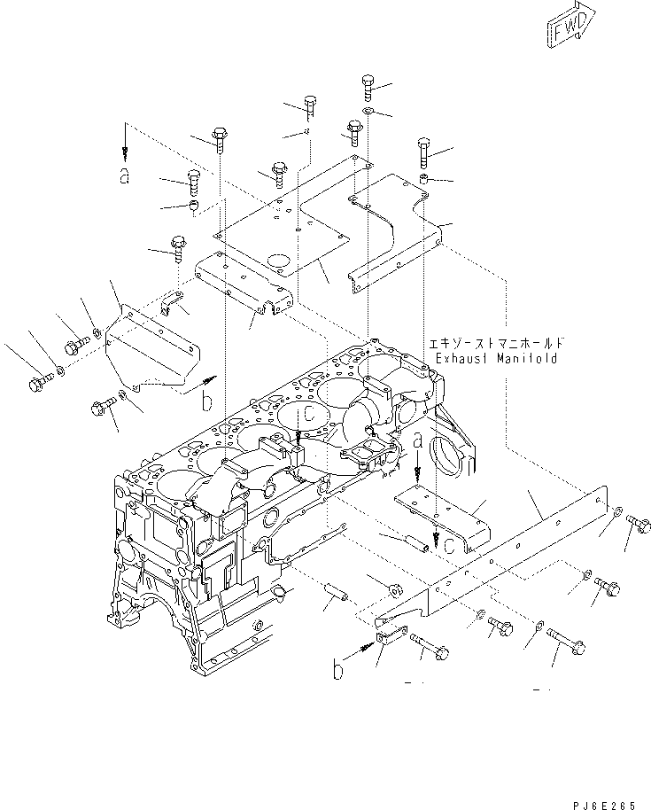 Excavators Komatsu / PC400-7(-50) S/N Y400001-UP(ZEPB000901) / SAFETY GUARD (FOR EXHAUST MANIFOLD)(#310352-)(|AAA0440 : |AAA0440)