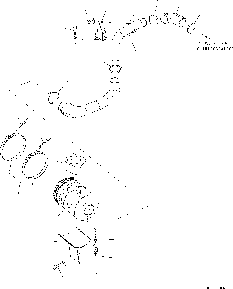 Excavators Komatsu / PC400-7(-50) S/N Y400001-UP(ZEPB000901) / AIR CLEANER (WITH PRE-CLEANER)(|ZB00007 : |ZB00007)