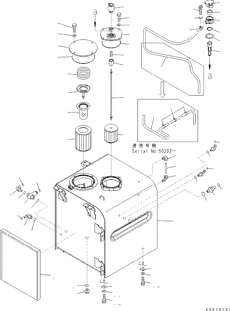 Excavators Komatsu / PC400-7(-50) S/N Y400001-UP(ZEPB000901) / HYDRAULIC TANK (FOR ANTI-DROP VALVE)(|ZH00002 : |ZH00002)