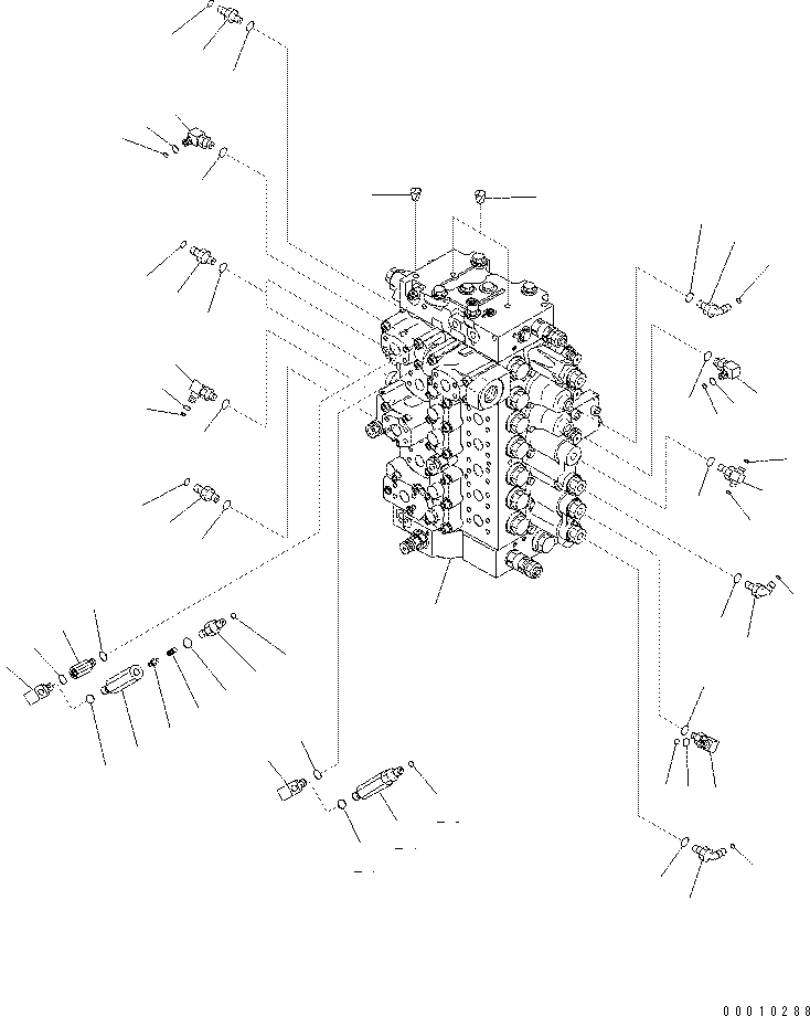 Excavators Komatsu / PC400-7(-50) S/N Y400001-UP(ZEPB000901) / CONTROL VALVE (CONNECTING PARTS) (1/2)(|ZH00004 : |ZH00004)