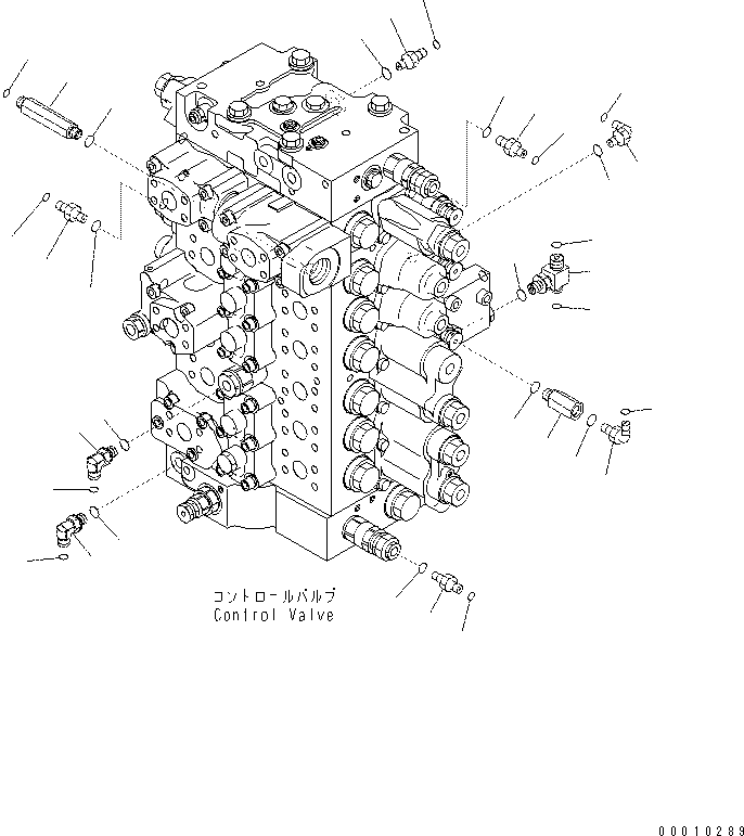 Excavators Komatsu / PC400-7(-50) S/N Y400001-UP(ZEPB000901) / CONTROL VALVE (CONNECTING PARTS) (2/2) (-50 deg celcius SPEC.)(|ZH00019 : |ZH00019)