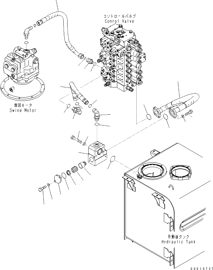 Excavators Komatsu / PC400-7(-50) S/N Y400001-UP(ZEPB000901) / RETURN PIPING(|ZH00036 : |ZH00036)
