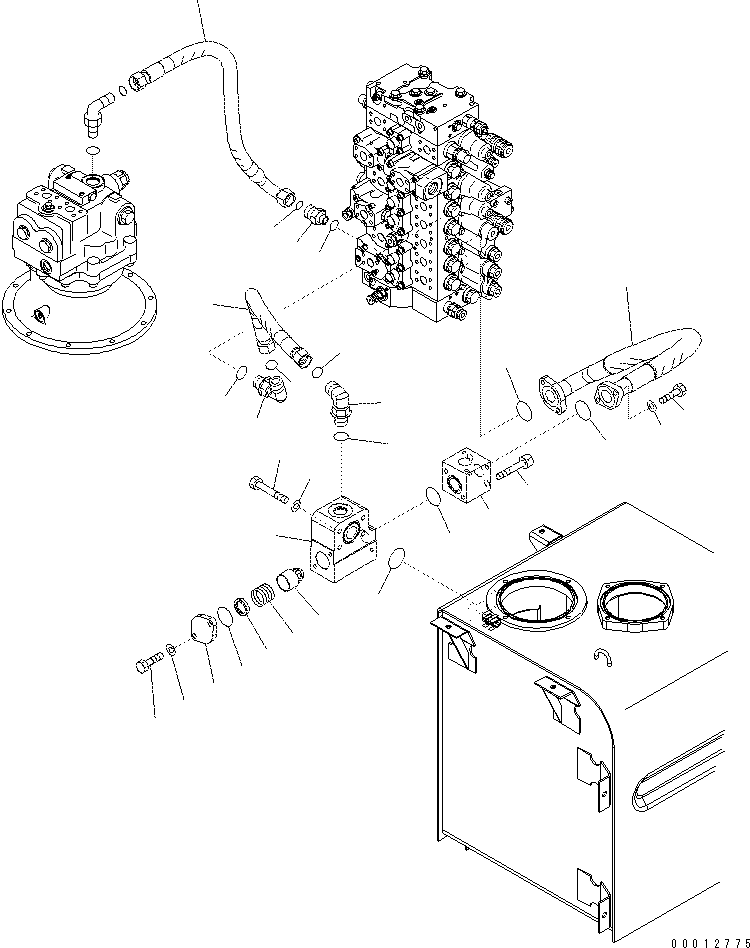 Excavators Komatsu / PC400-7(-50) S/N Y400001-UP(ZEPB000901) / RETURN PIPING (1 ACTUATOR)(|ZH00037 : |ZH00037)