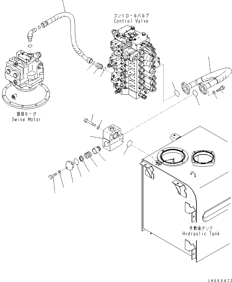 Excavators Komatsu / PC400-7(-50) S/N Y400001-UP(ZEPB000901) / RETURN PIPING (FOR LOADER)(|ZH00040 : |ZH00040)