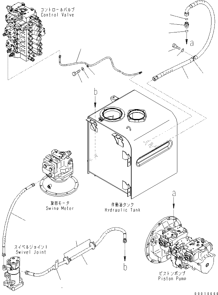 Excavators Komatsu / PC400-7(-50) S/N Y400001-UP(ZEPB000901) / DRAIN PIPING (-50 deg celcius SPEC.)(|ZH00043 : |ZH00043)