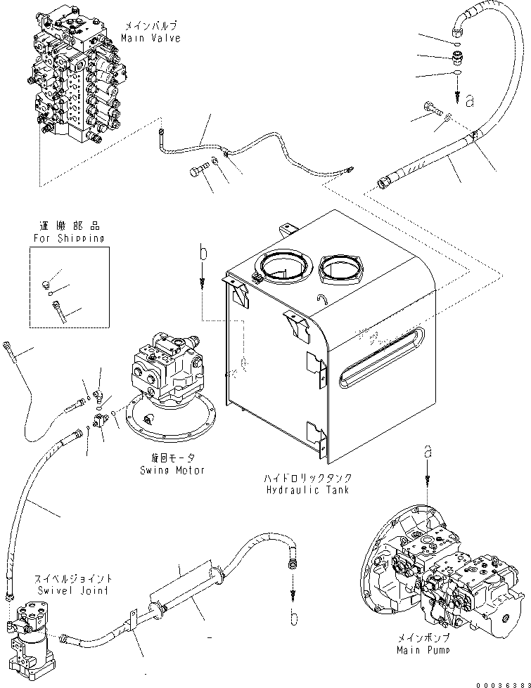 Excavators Komatsu / PC400-7(-50) S/N Y400001-UP(ZEPB000901) / DRAIN PIPING LINE (FOR DAINASHEAR)(|ZH00044 : |ZH00044)