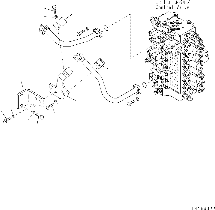 Excavators Komatsu / PC400-7(-50) S/N Y400001-UP(ZEPB000901) / ARM AND BUCKET PIPING (ARM AND BUCKET TUBE CLAMP)(|ZH00053 : |ZH00053)