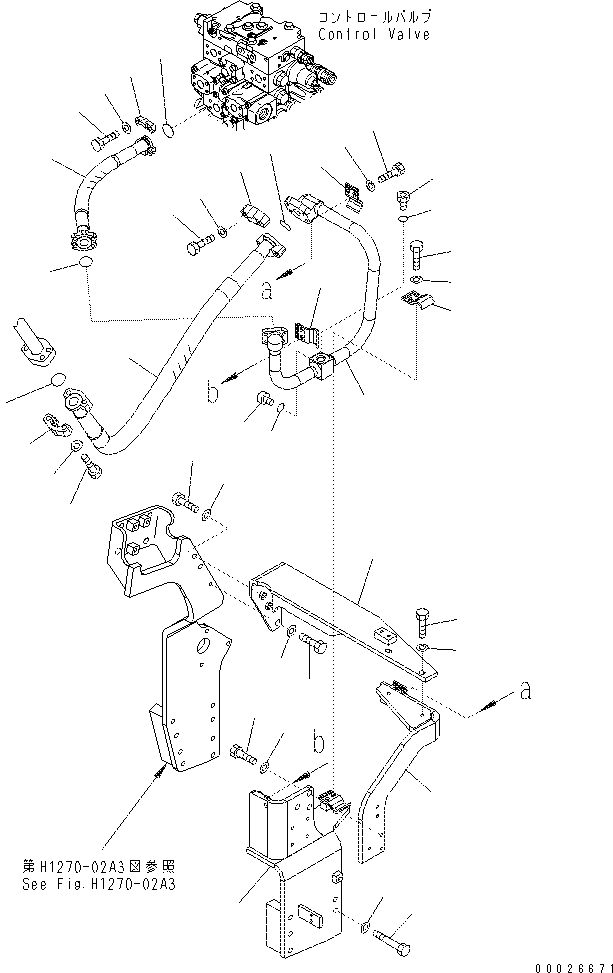 Excavators Komatsu / PC400-7(-50) S/N Y400001-UP(ZEPB000901) / ACTUATOR PIPING (MAIN L.H.) (1 ACTUATOR) (-50 deg celcius SPEC.)(|ZH00062 : |ZH00062)