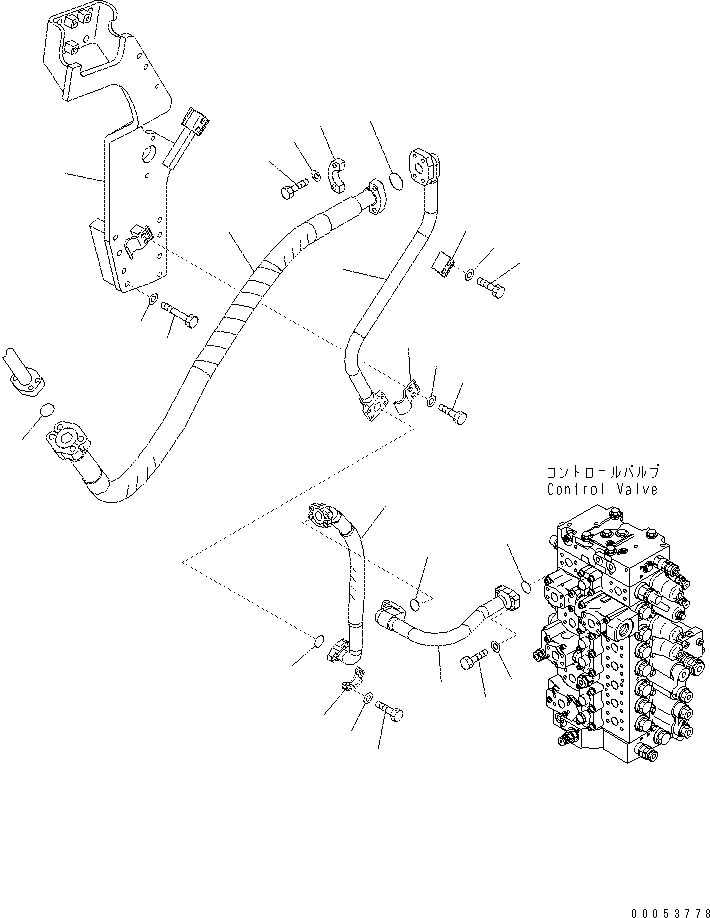 Excavators Komatsu / PC400-7(-50) S/N Y400001-UP(ZEPB000901) / ACTUATOR PIPING (MAIN R.H.) (1 ACTUATOR) (FOR OFFSET BOOM)(|ZH00065 : |ZH00065)
