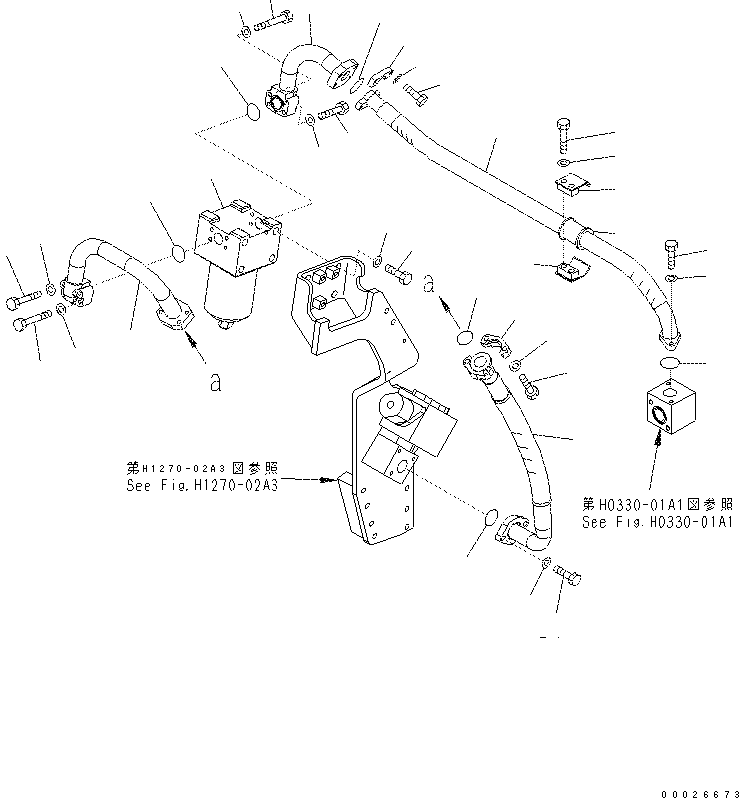 Excavators Komatsu / PC400-7(-50) S/N Y400001-UP(ZEPB000901) / ACTUATOR PIPING (RETURN) (1 ACTUATOR) (-50 deg celcius SPEC.)(|ZH00067 : |ZH00067)