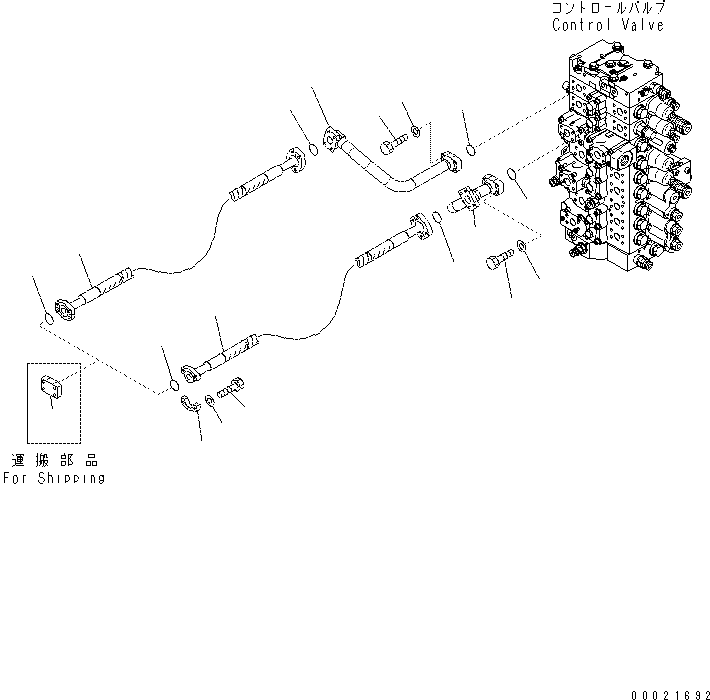 Excavators Komatsu / PC400-7(-50) S/N Y400001-UP(ZEPB000901) / 1-ADDITIONAL ACTUATOR PIPING (FOR LOADER)(|ZH00073 : |ZH00073)