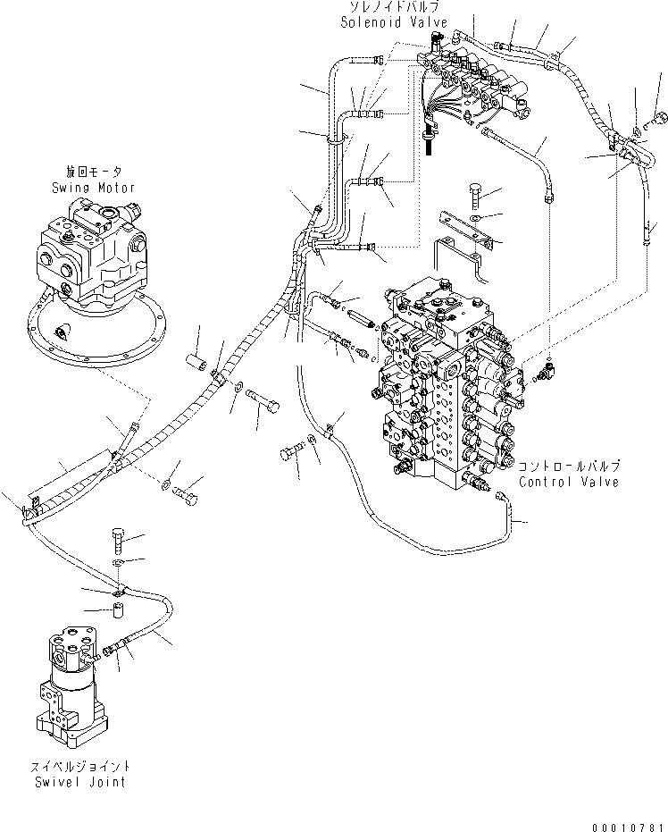 Excavators Komatsu / PC400-7(-50) S/N Y400001-UP(ZEPB000901) / SOLENOID VALVE PIPING (HOSE AND BRACKET)(|ZH00090 : |ZH00090)