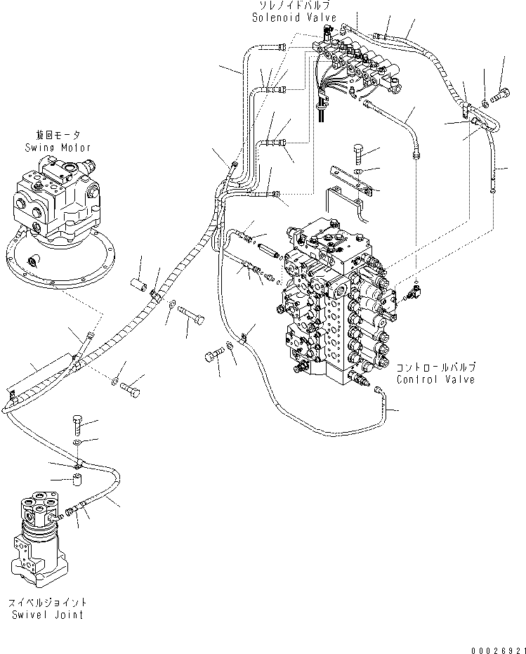 Excavators Komatsu / PC400-7(-50) S/N Y400001-UP(ZEPB000901) / SOLENOID VALVE PIPING (HOSE AND BRACKET) (-50 deg celcius SPEC.)(|ZH00092 : |ZH00092)