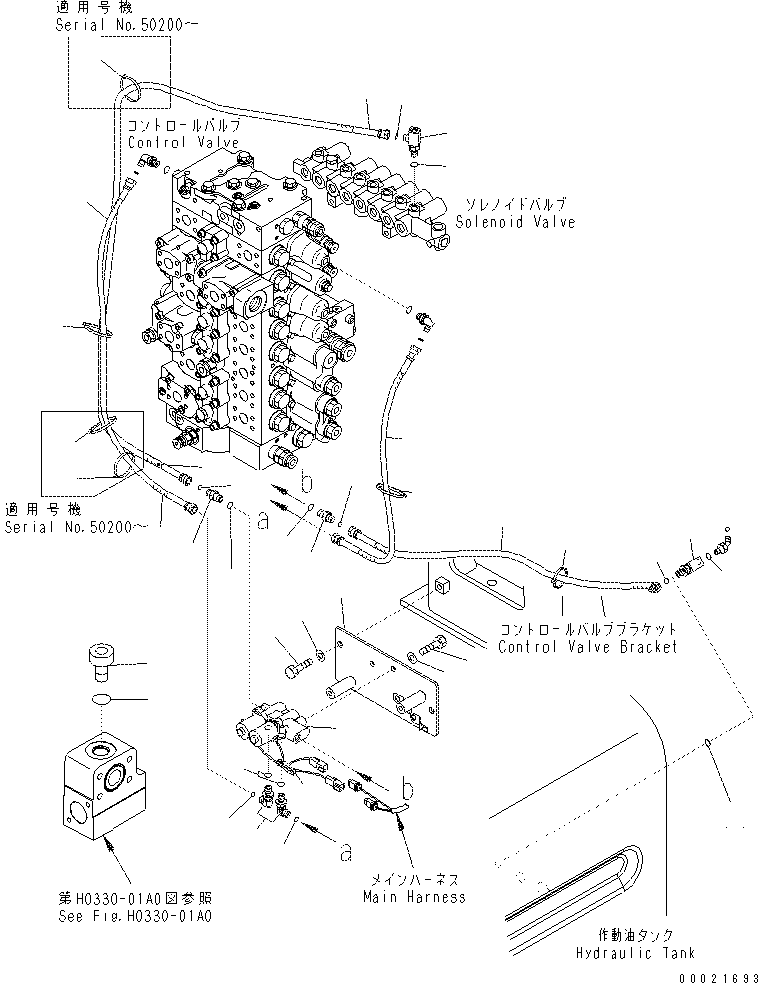Excavators Komatsu / PC400-7(-50) S/N Y400001-UP(ZEPB000901) / SOLENOID VALVE PIPING (FOR LOADER)(|ZH00095 : |ZH00095)