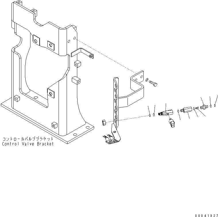 Excavators Komatsu / PC400-7(-50) S/N Y400001-UP(ZEPB000901) / SOLENOID VALVE PIPING (PRESSURE SWITCH BRACKET) (FOR LOADER)(|ZH00098 : |ZH00098)