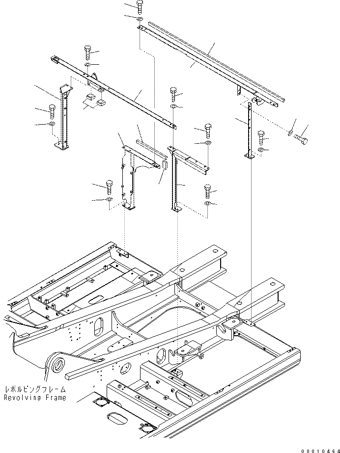 Excavators Komatsu / PC400-7(-50) S/N Y400001-UP(ZEPB000901) / MACHINE CAB FRAME(|ZM00009 : |ZM00009)