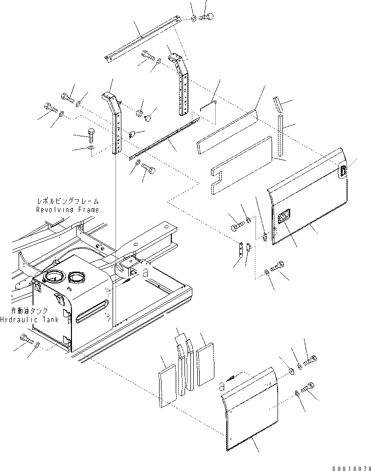 Excavators Komatsu / PC400-7(-50) S/N Y400001-UP(ZEPB000901) / SIDE COVER L.H.(|ZM00011 : |ZM00011)